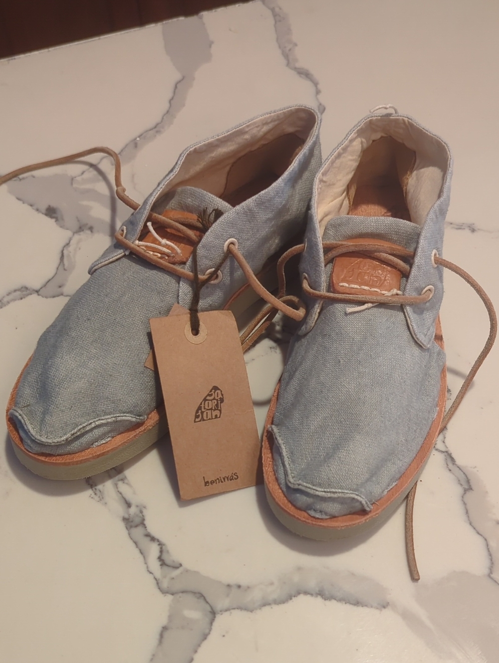 Satorisan Benirras Blue Canvas Loafers